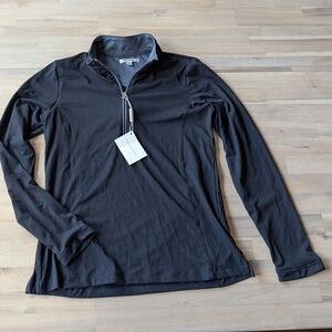 Fairway & Greene NWT! Black Quarter-Zip Pullover (Sz Medium)